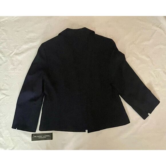 Evan-Picone Black Label Navy Open Front Blazer Jacket Size 6 NWT - Picture 3 of 15